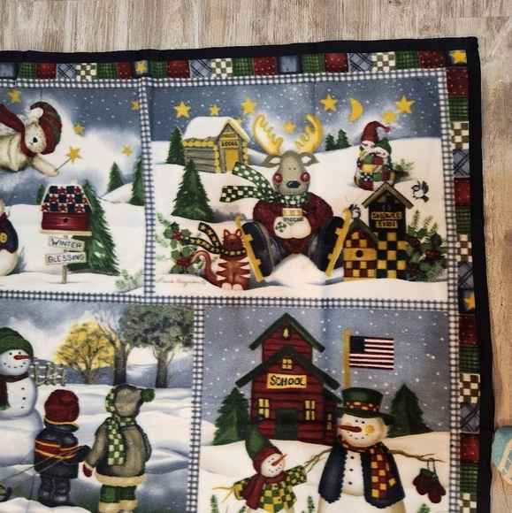 Laurie Korsgaden Snow Winter Scenes Fleece Blanket-51x64" - Picture 4 of 8